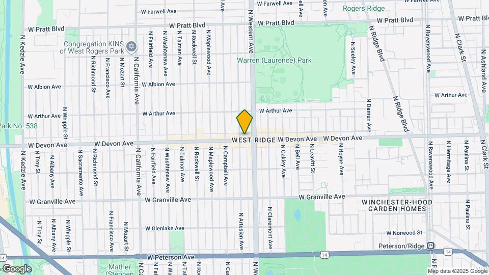 2414-2424 W Devon Ave Map and Location Details