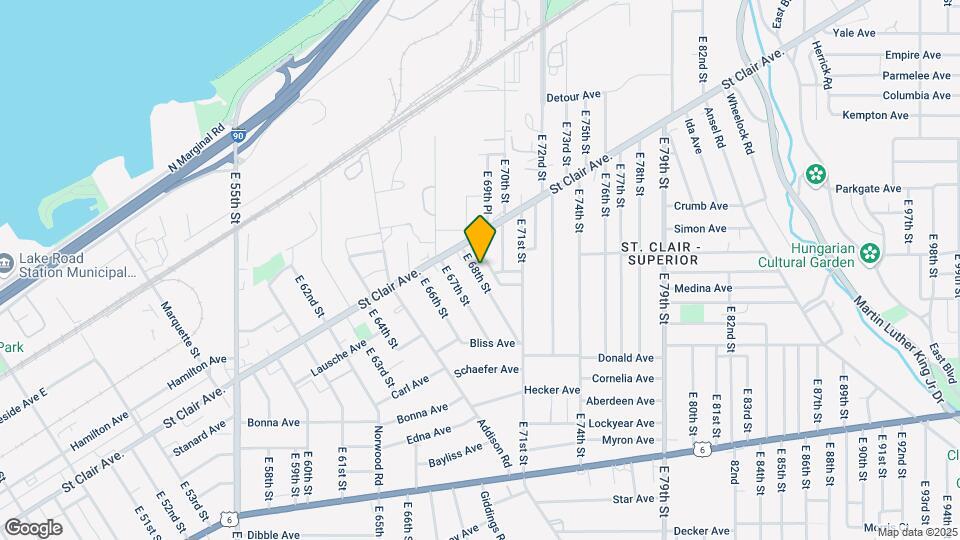 1043 E 68th St Map and Location Details