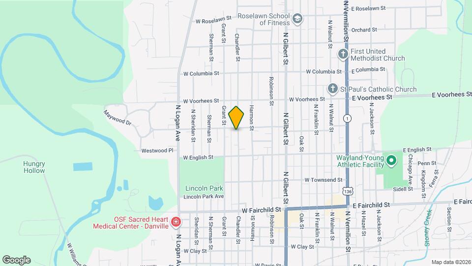 1128 Chandler St Map and Location Details