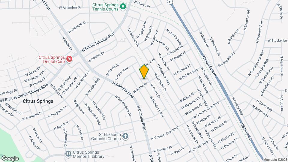 9359 N Mendoza Way Map and Location Details