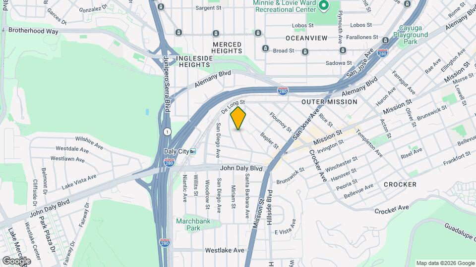 134 Santa Barbara Ave, Unit 1 Map and Location Details