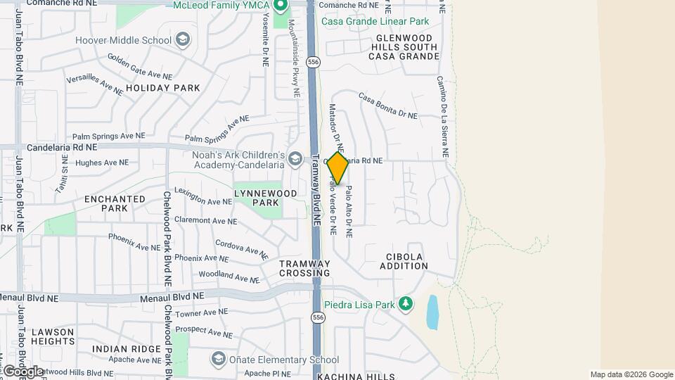 2900 Palo Verde Dr NE, Unit D Map and Location Details