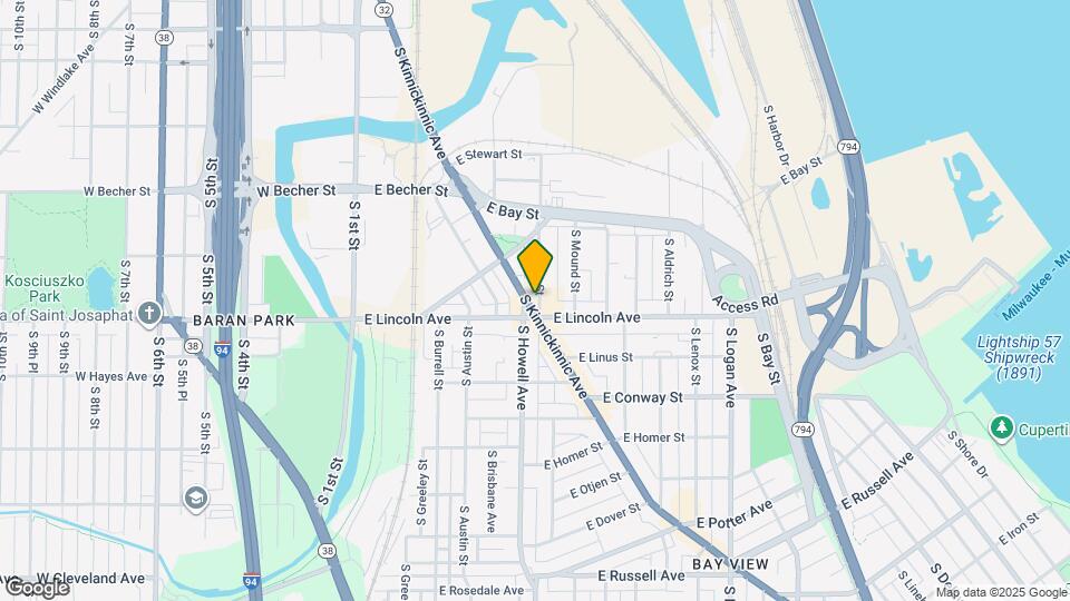 2266 S Kinnickinnic Ave, Unit 2 Map and Location Details