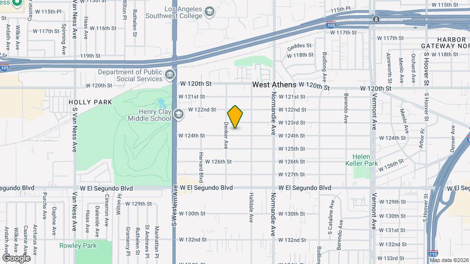 1543 W 124th St Map and Location Details