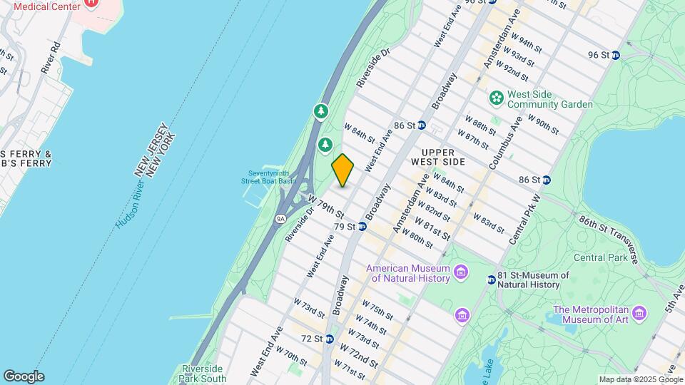 307 W 80th St Map and Location Details