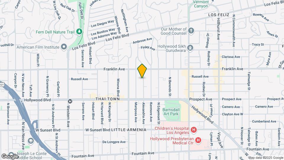 1817 N Alexandria Ave Map and Location Details
