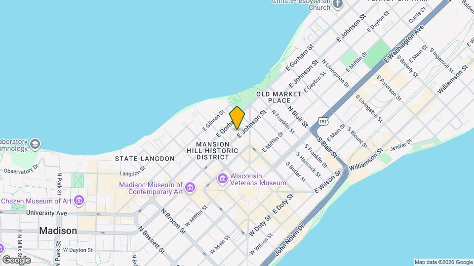 128 E Johnson St Map and Location Details