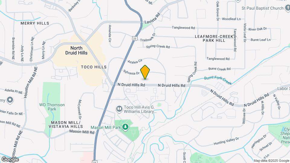 3154 N Druid Hills Rd Map and Location Details