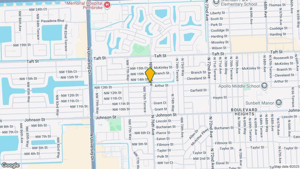 7601 NW 13th St Map and Location Details