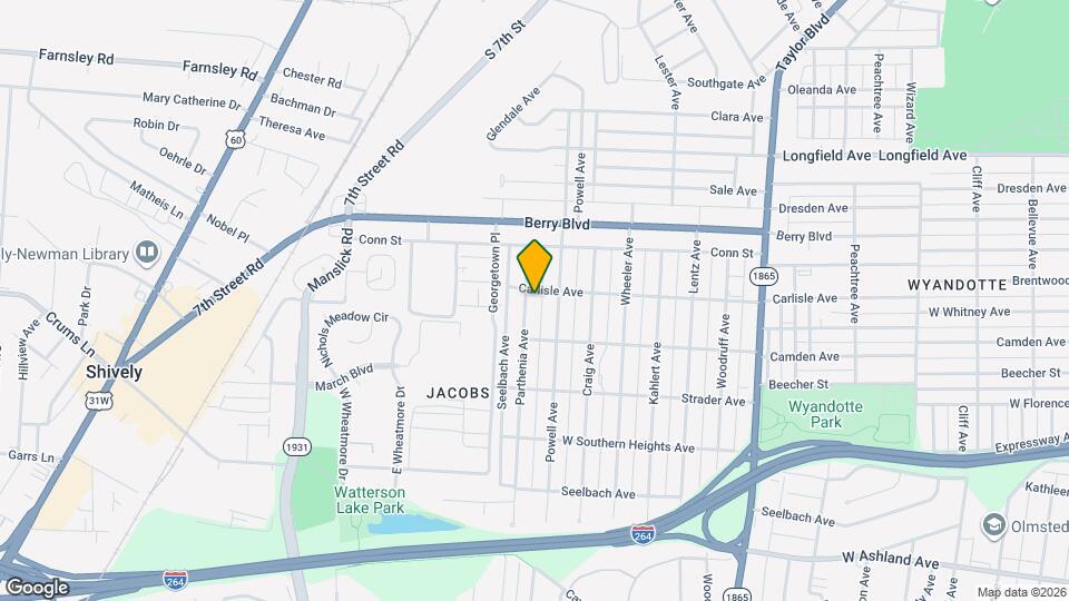 3605 Parthenia Ave Map and Location Details