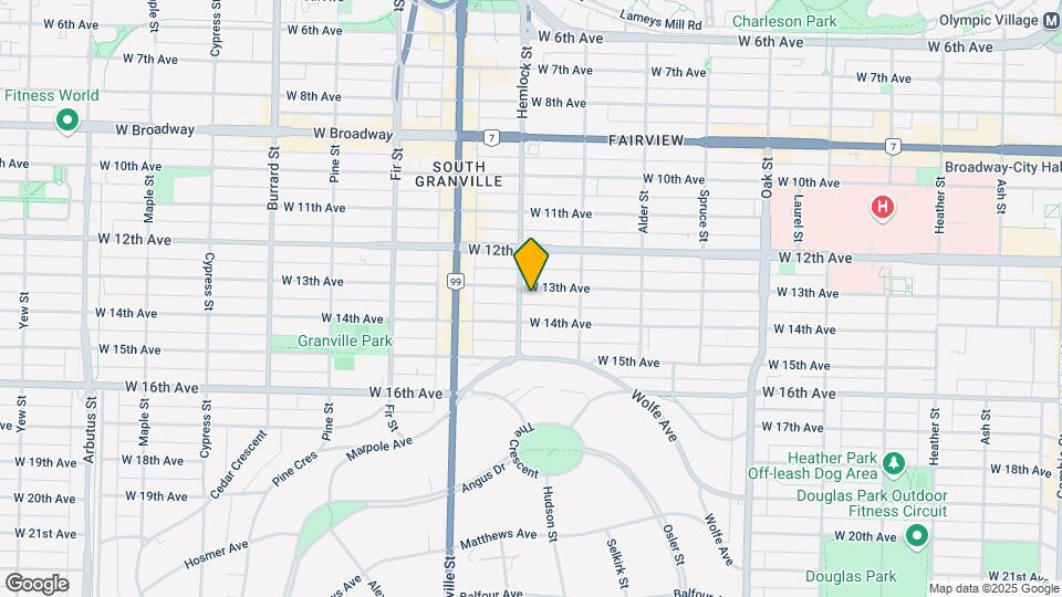 1386 W 13th Ave Map and Location Details