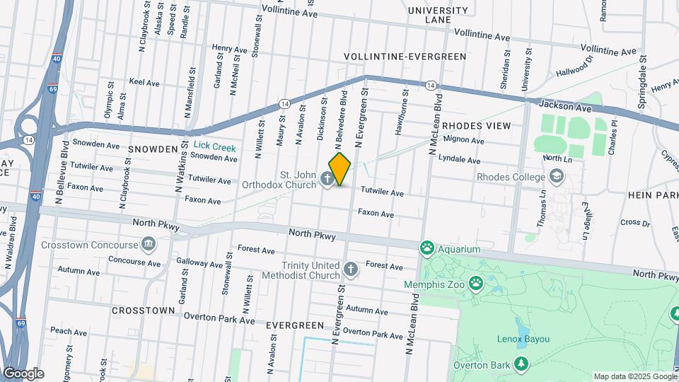1687 Tutwiler Ave Map and Location Details
