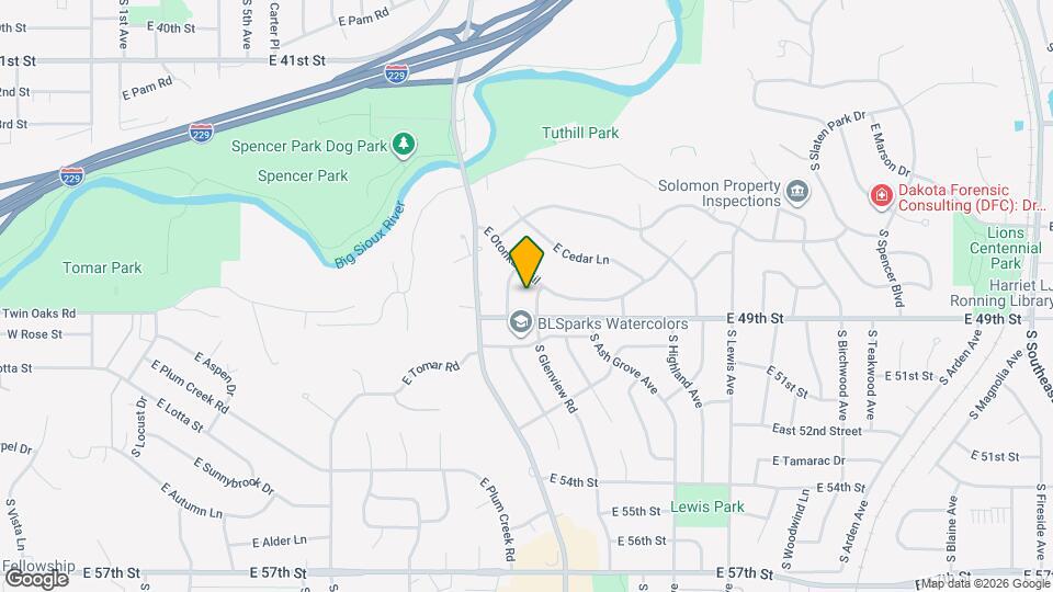 4005 S Glenview Rd Map and Location Details