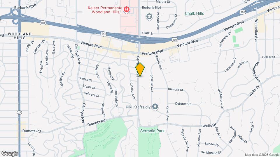 5108 Serrania Ave Map and Location Details