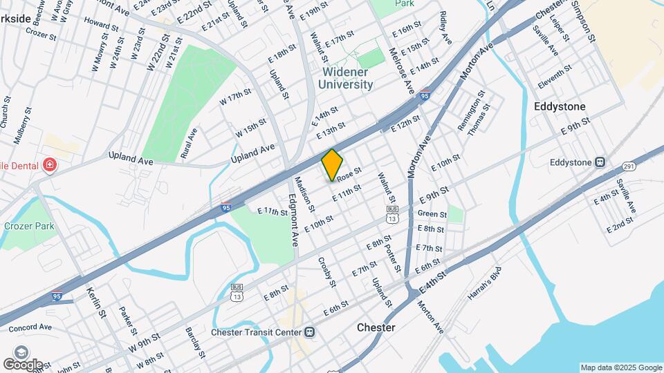 1117 Upland St Map and Location Details