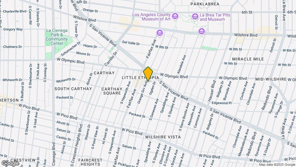 1036 S Orange Grove Ave Map and Location Details