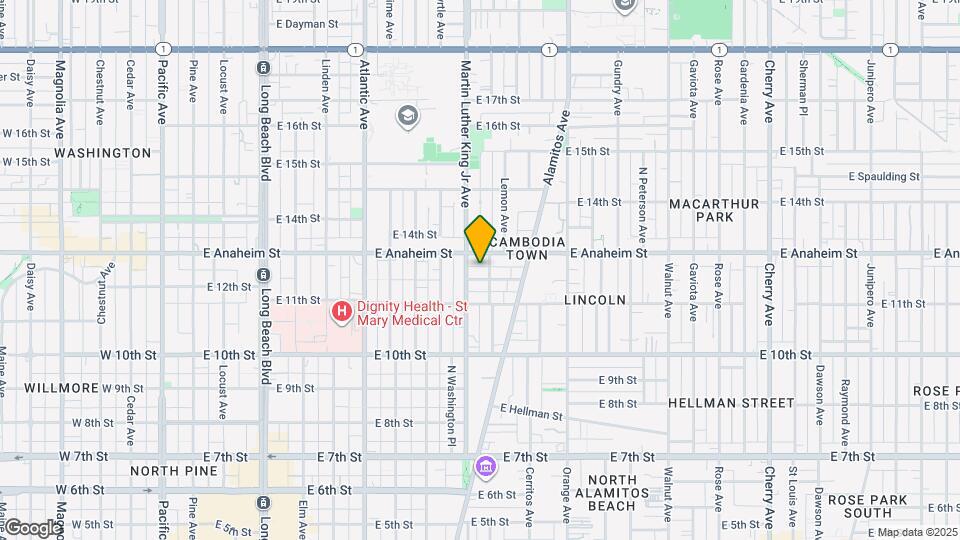 1023 E 12th St Map and Location Details