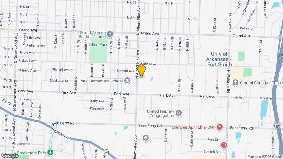 446 N Albert Pike Ave Map and Location Details