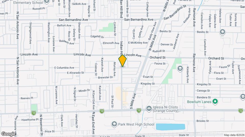 1600 E Columbia Ave Map and Location Details