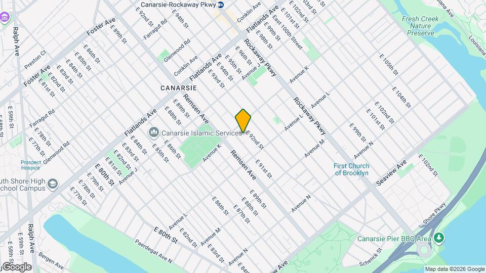 1364 E 92nd St Map and Location Details