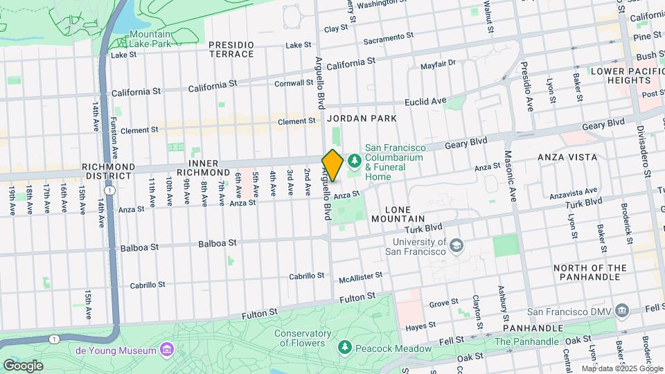 574 Arguello Blvd Map and Location Details
