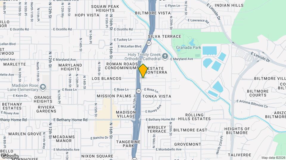 1802 E Claremont St Map and Location Details
