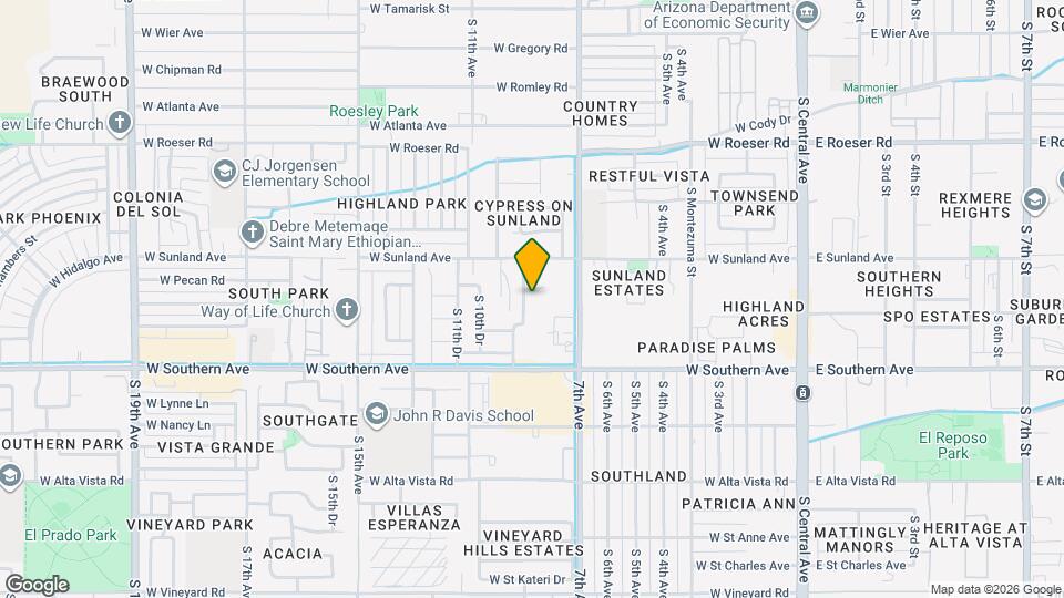 5641 S 9th Ave Mapa y Detalles de la Ubicación