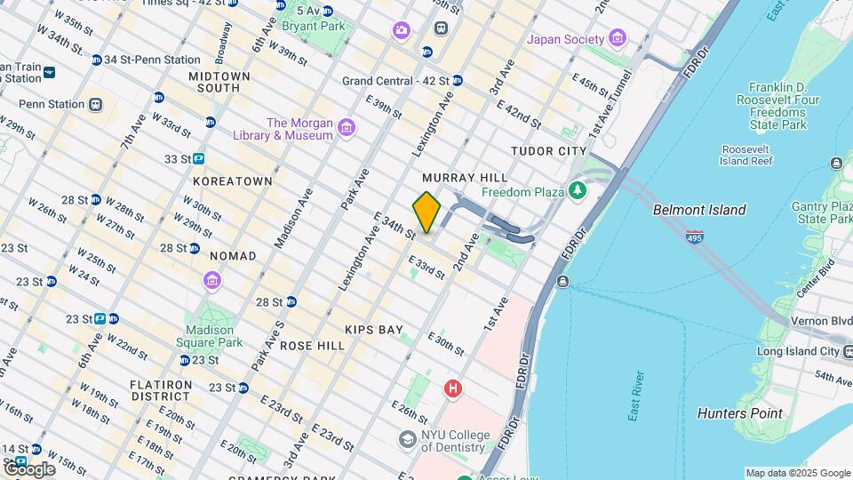 209 E 34th St Map and Location Details
