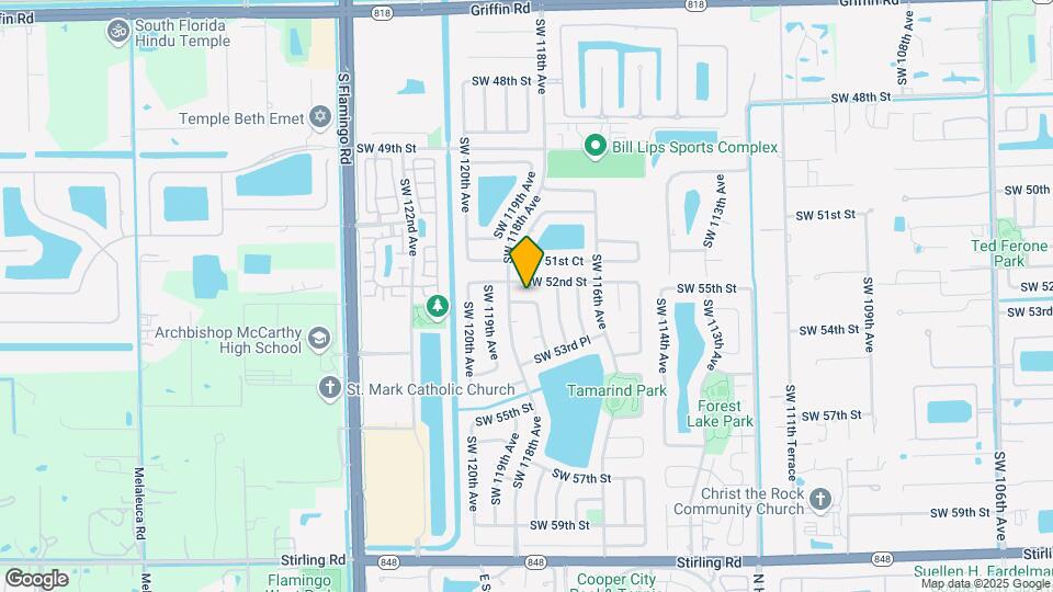 11751 SW 52nd Ct Map and Location Details