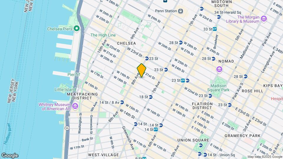244 W 20th St Mapa y Detalles de la Ubicación