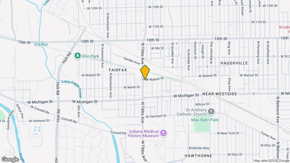 627 N Tibbs Ave Map and Location Details