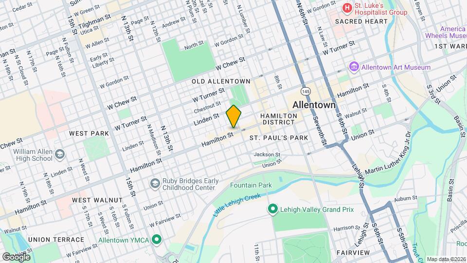 1017 Hamilton St, Fl 1, Unit 302 Mapa y Detalles de la Ubicación