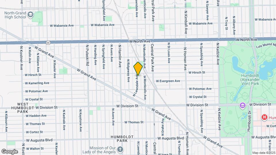 1349 N Lawndale Ave Map and Location Details