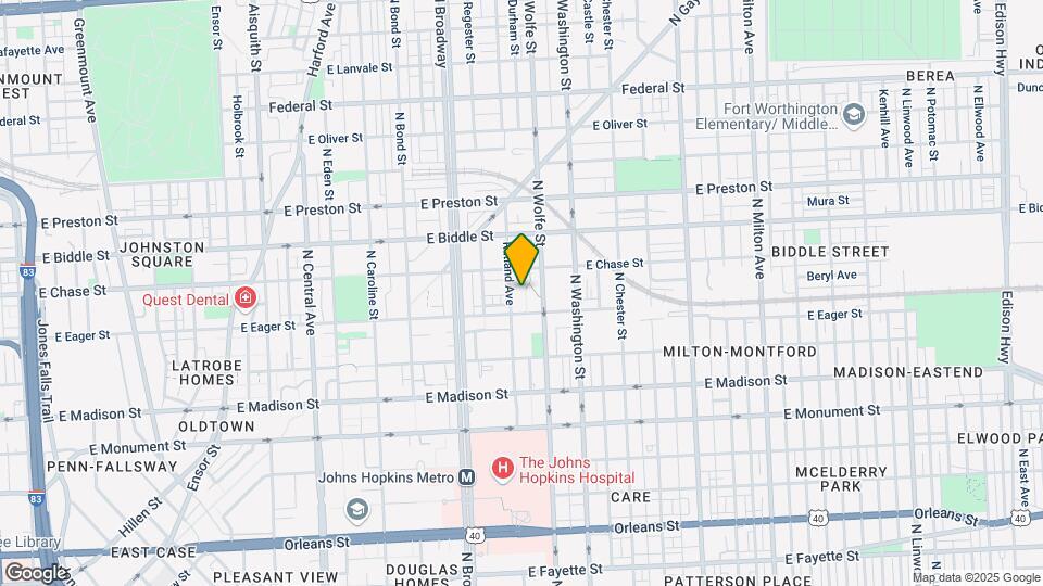 1020 N Durham St Map and Location Details