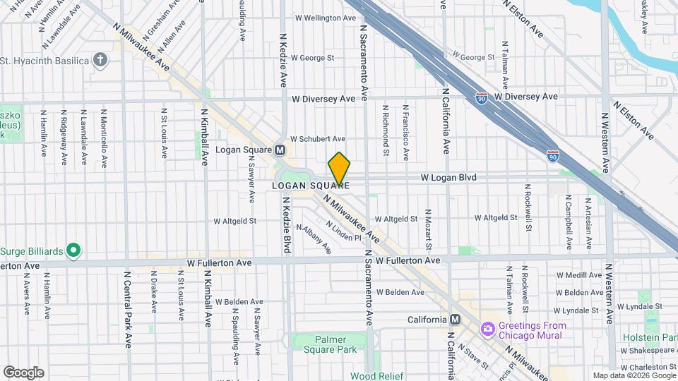 3043 W Logan Blvd, Unit G Map and Location Details