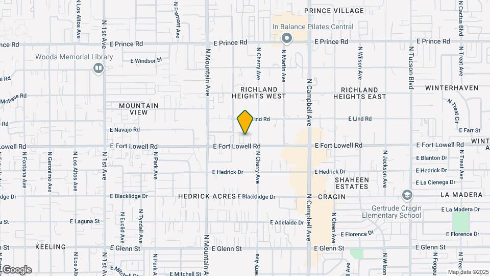 1501-1503 E Fort Lowell Rd Map and Location Details