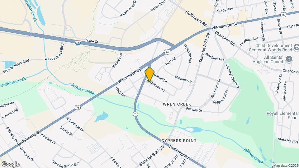 403 S Thomas Rd Map and Location Details