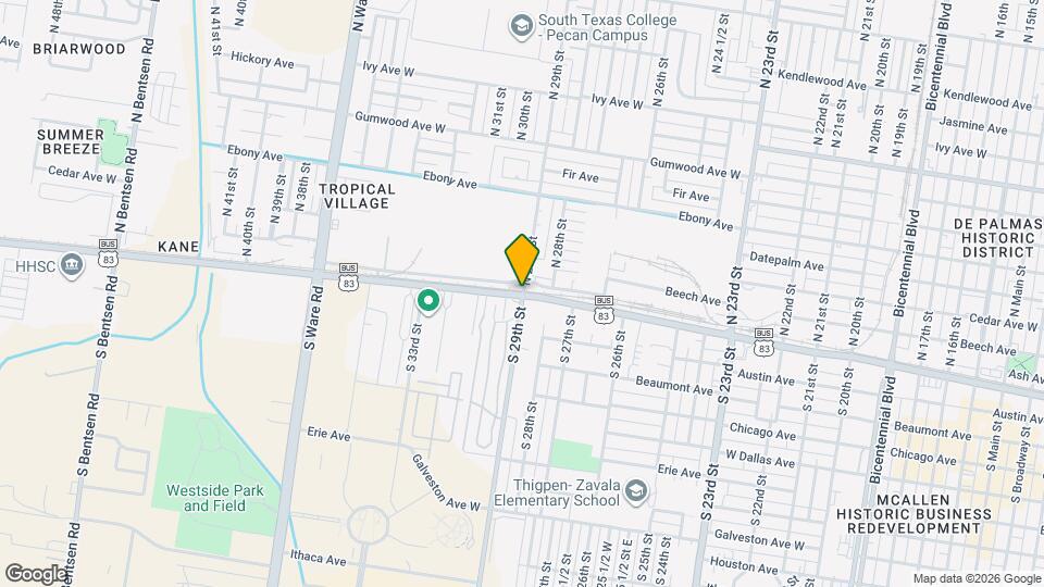 1 N 29th St Map and Location Details