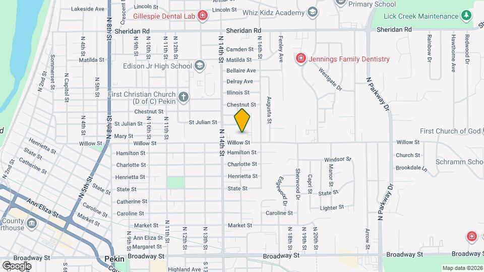 1417 Willow St Mapa y Detalles de la Ubicación