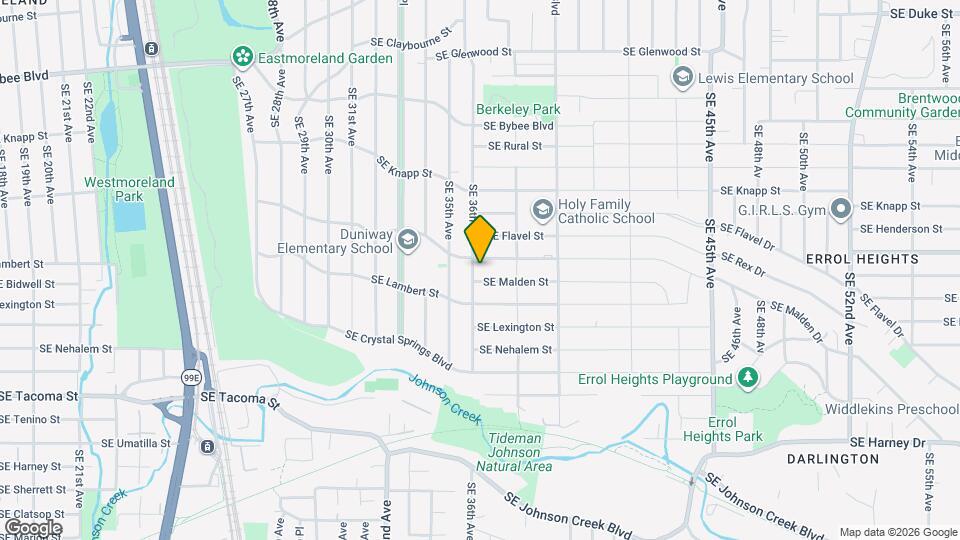 7622 SE 36th Ave Map and Location Details