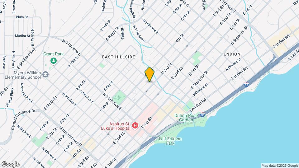 1227 E 3rd St, Unit E Map and Location Details