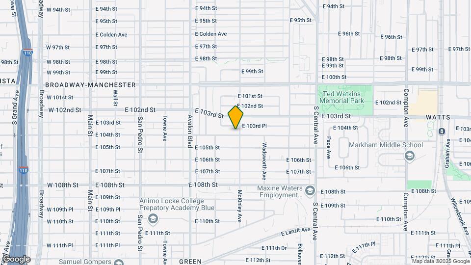751 E 104th St Map and Location Details