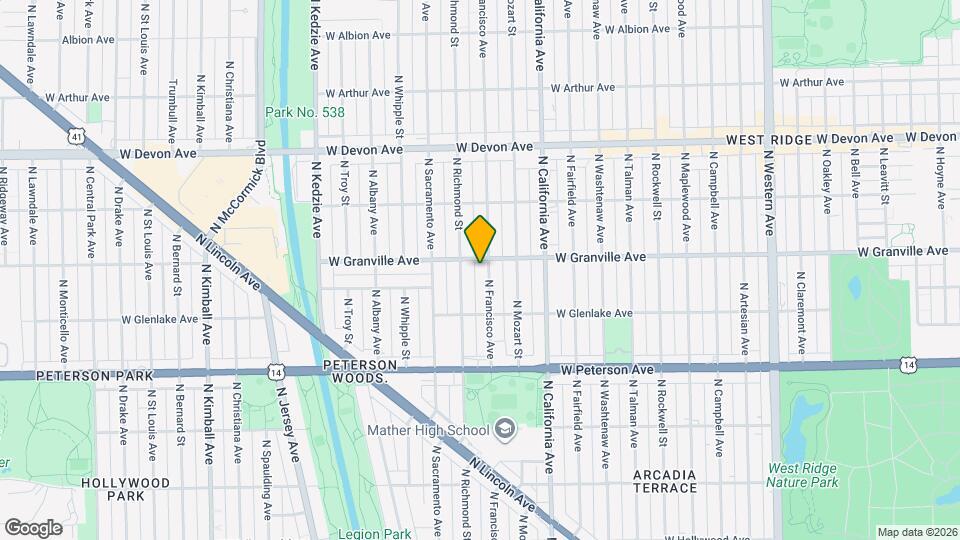 6148 N Francisco Ave Map and Location Details