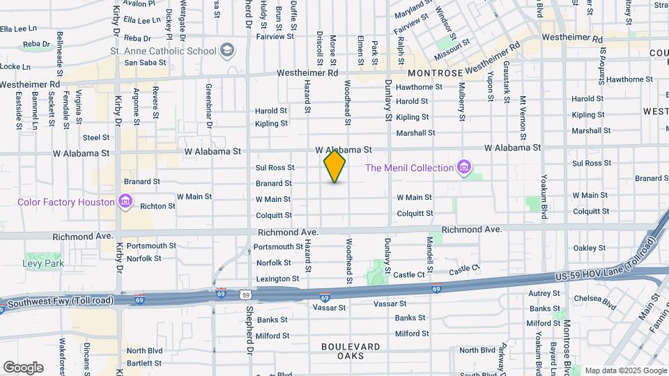 1819 Branard St Mapa y Detalles de la Ubicación