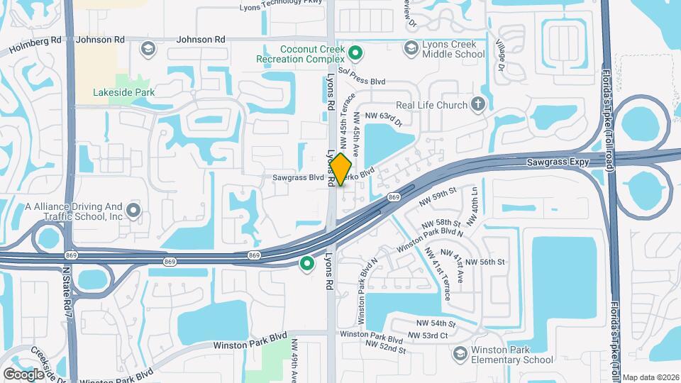 6005 NW 45th Way Map and Location Details