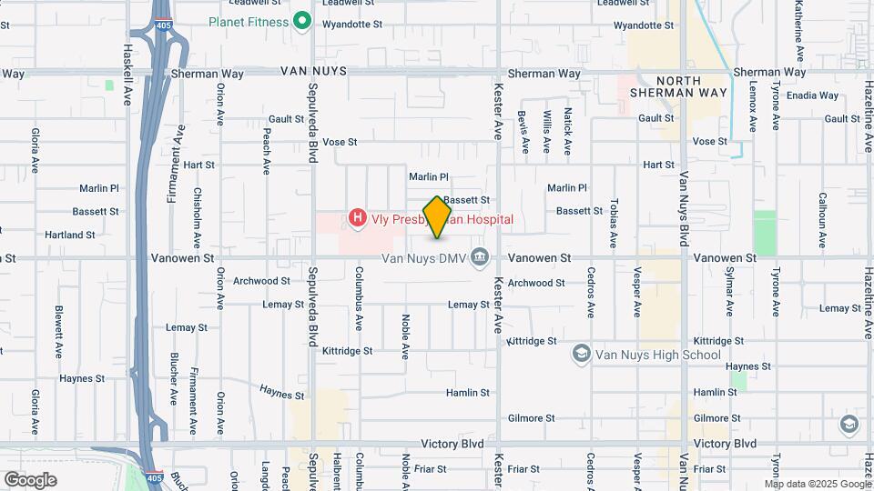 15025 Vanowen Street Map and Location Details