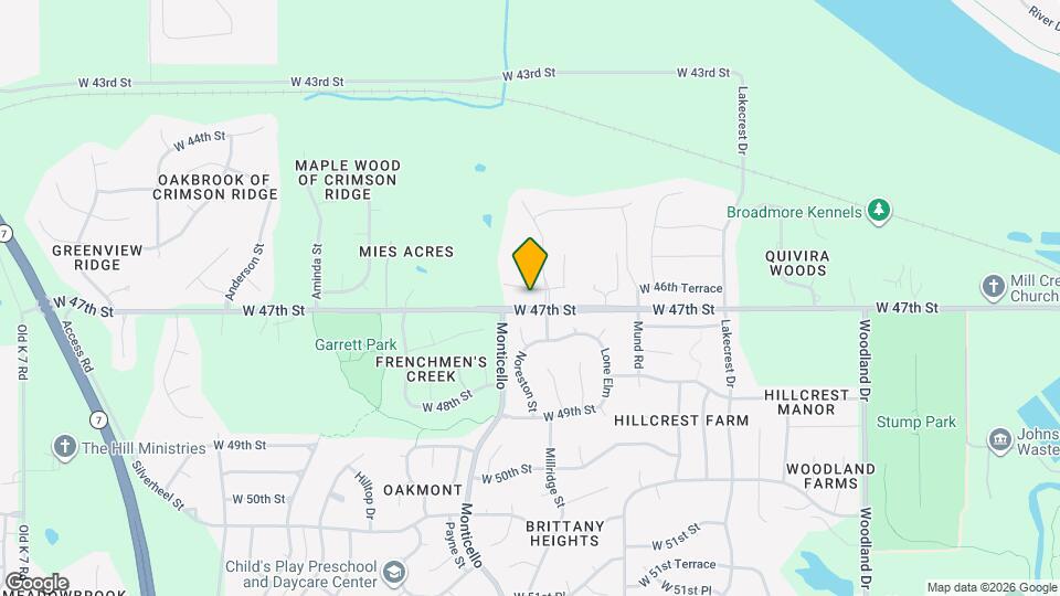 21705 W 46th Terrace Map and Location Details