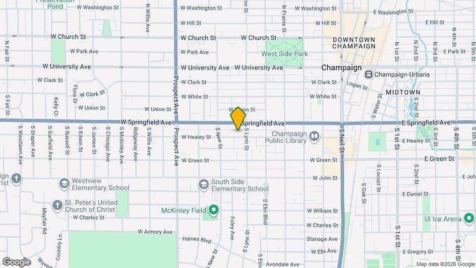 606 W Healey St, Unit 1 Map and Location Details