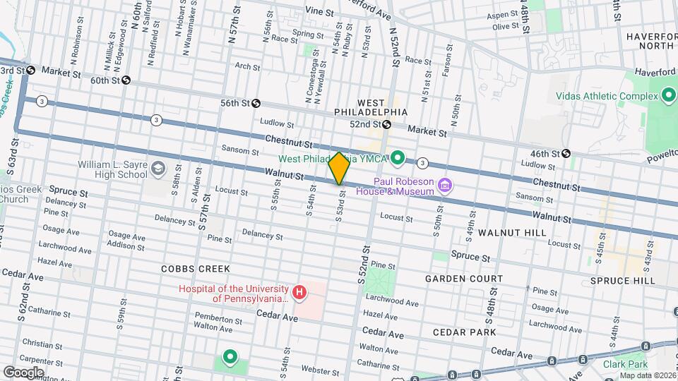 206 S 53rd St Map and Location Details