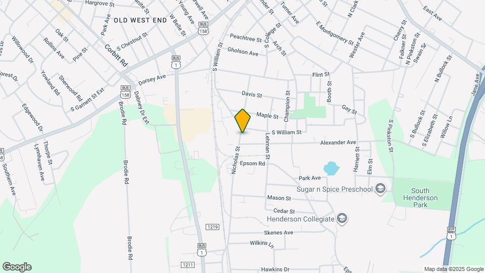 1119 Nicholas St Map and Location Details